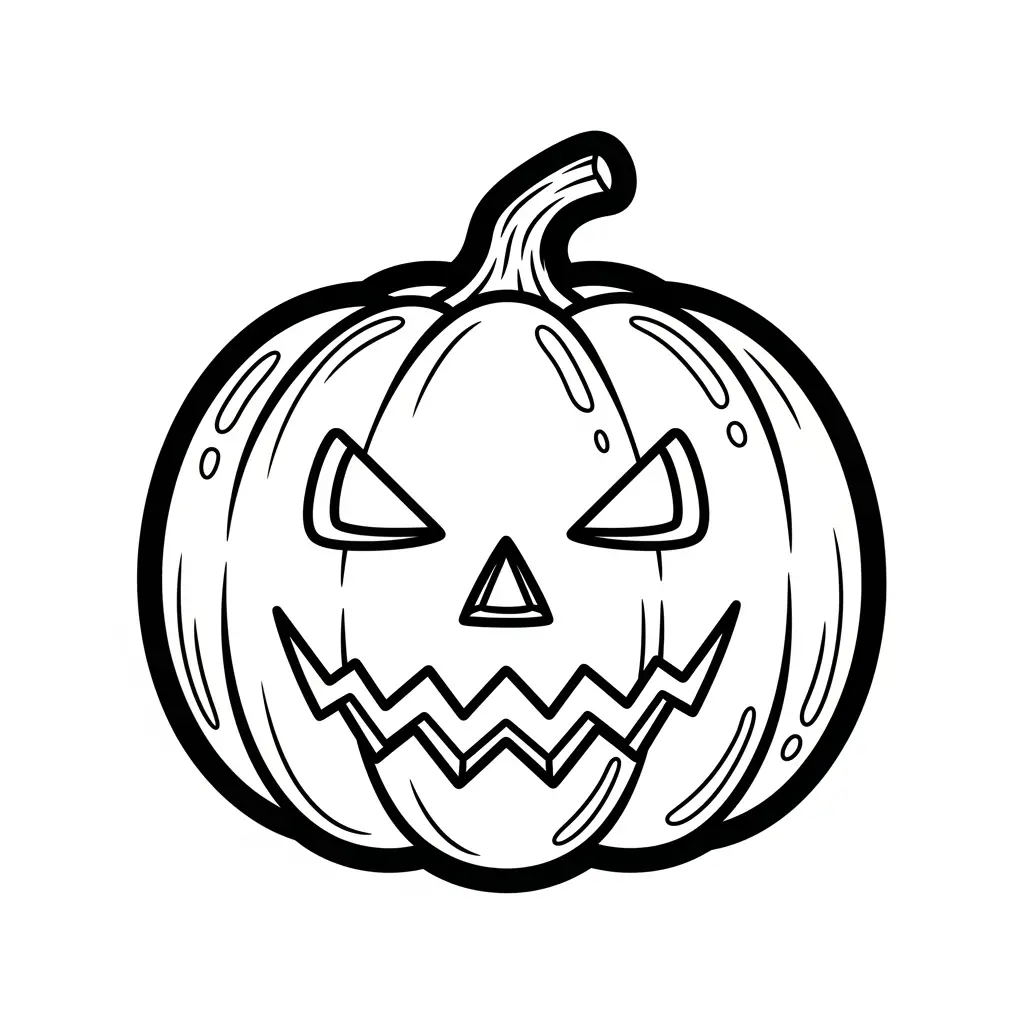 Desenho de Abóbora Halloween para colorir