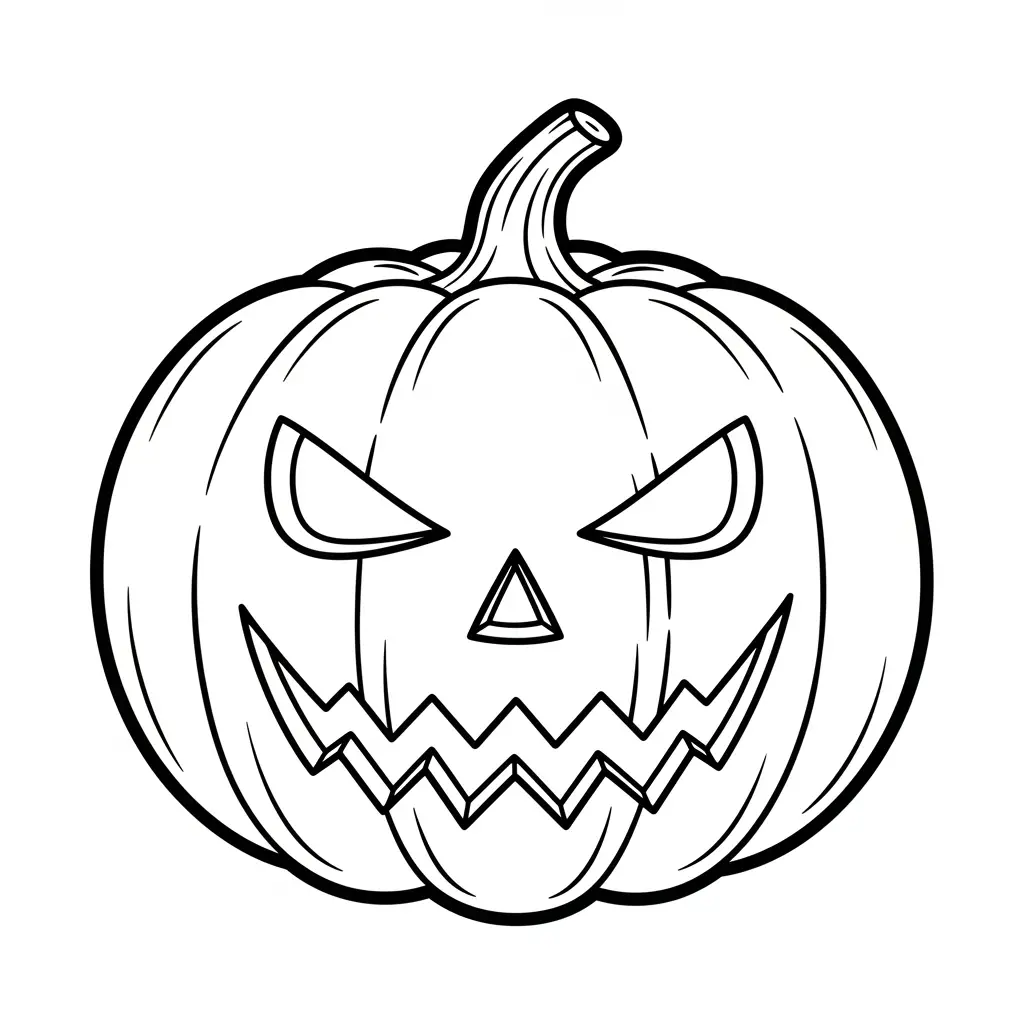Desenho de Abóbora de Halloween para colorir