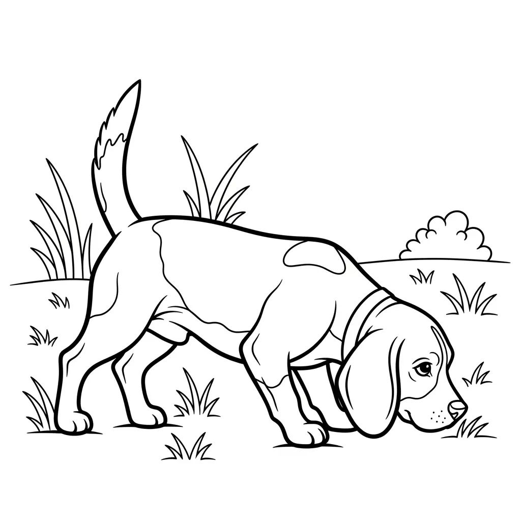 Desenho de Beagle para colorir
