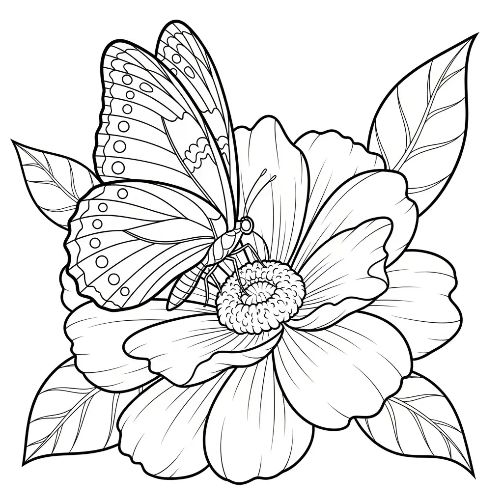 Desenho de Borboleta Colorida para colorir
