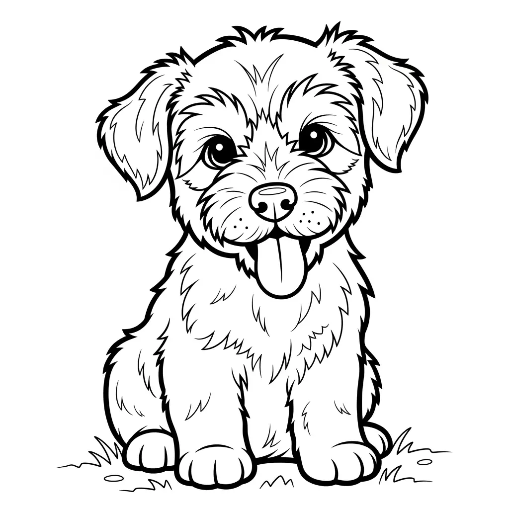 Desenho de Cachorrinho para colorir