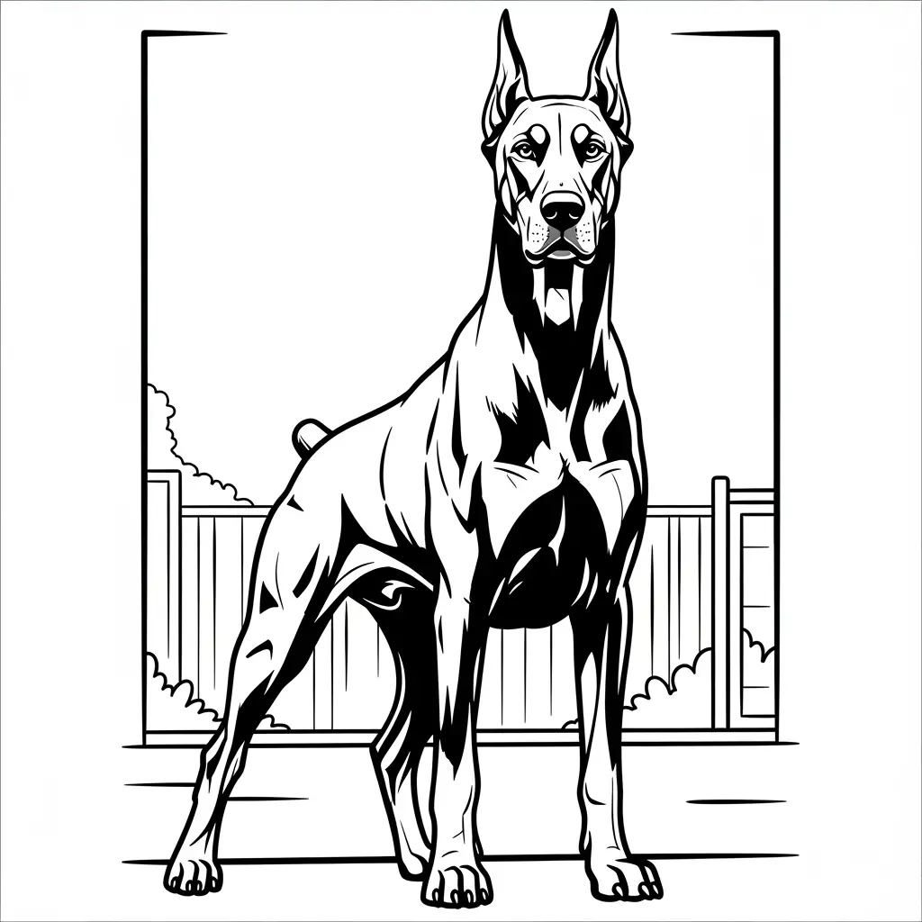 Desenho de Cão de Guarda para colorir