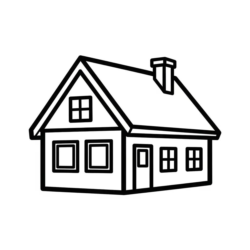 Desenho de Casa Simples para colorir