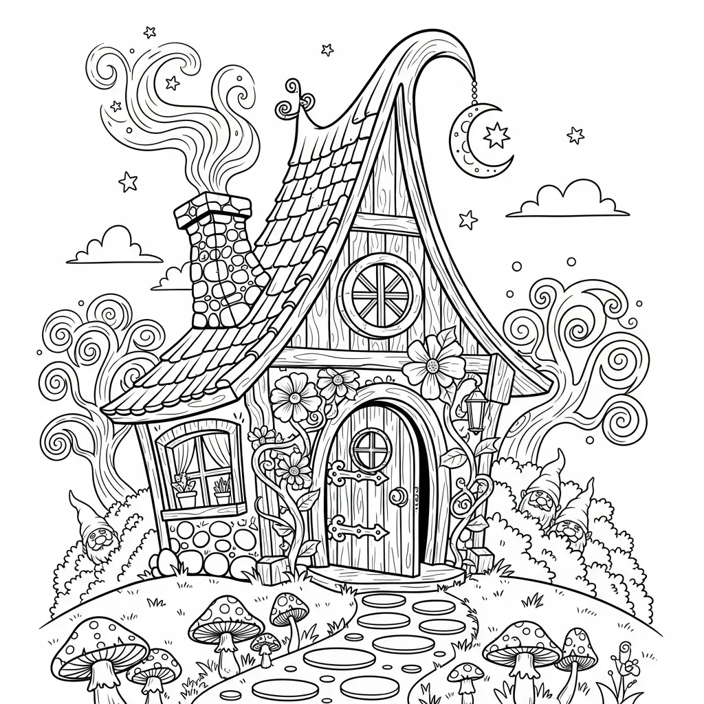 Desenho de Casa de Sopa para colorir