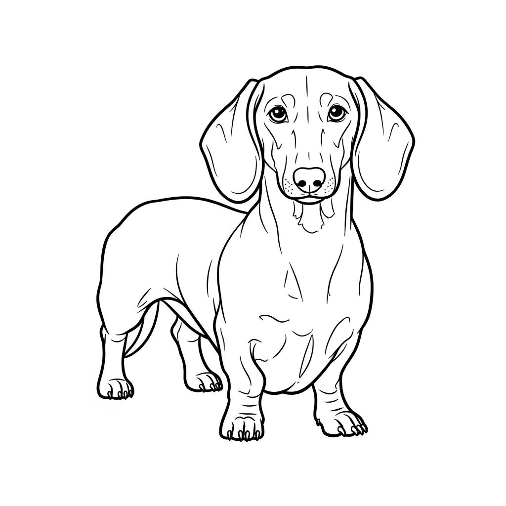 Desenho de Dachshund para colorir
