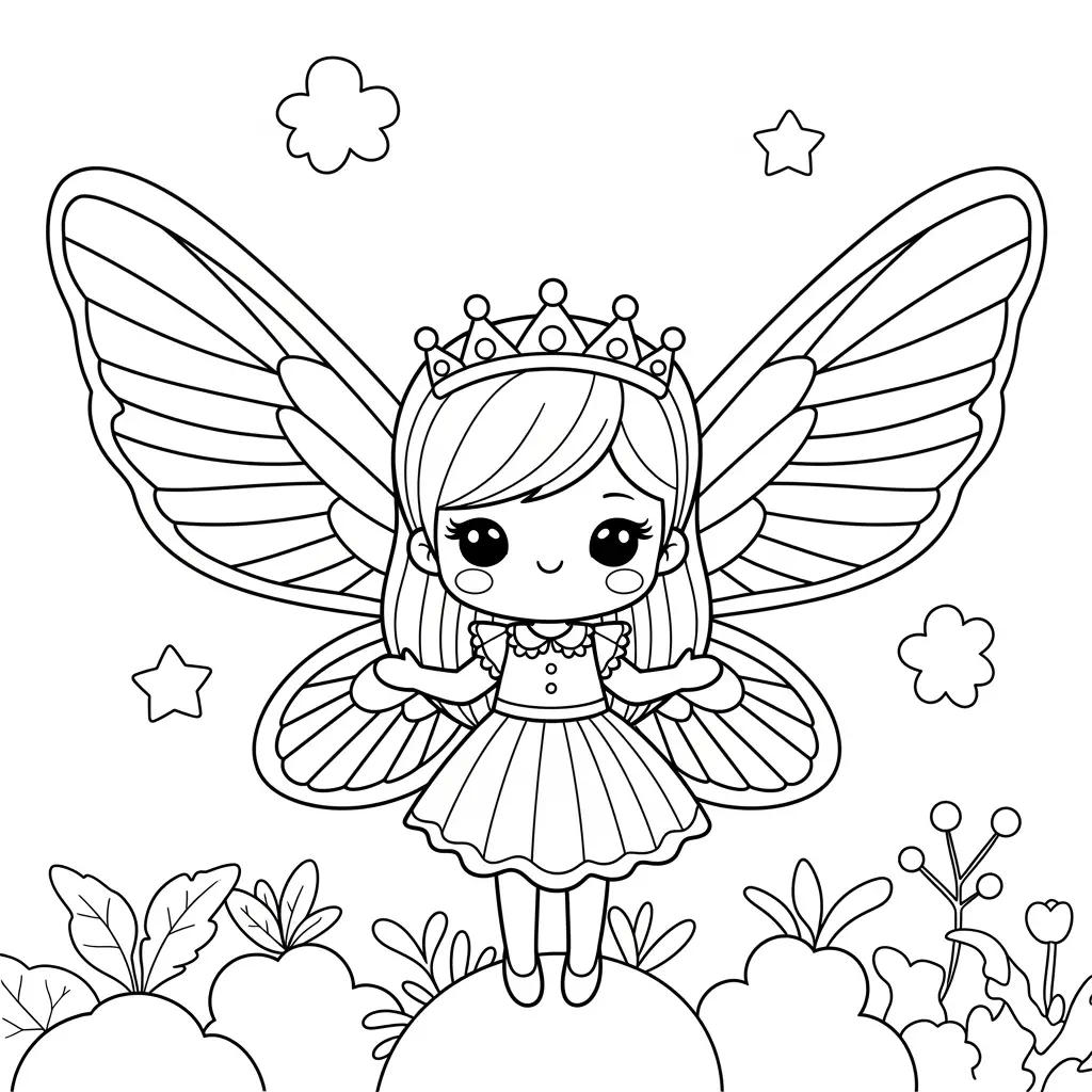 Desenho de Fada para colorir