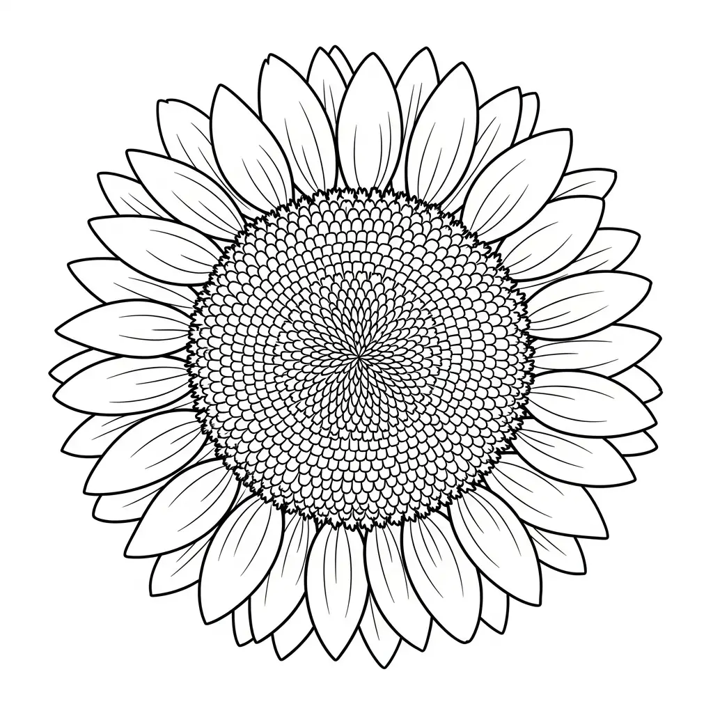 Desenho de Girassol para colorir