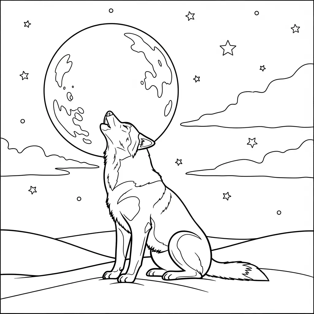Desenho de Husky para colorir