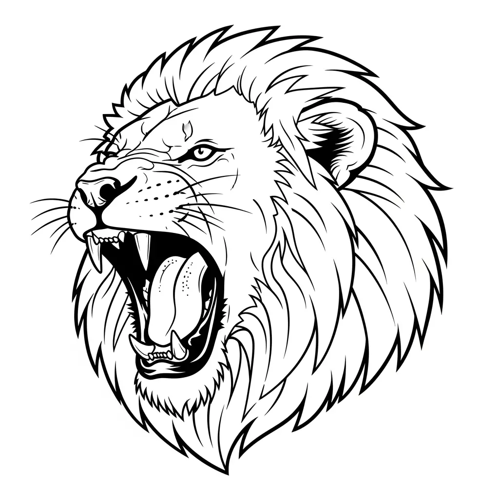 Desenho de Leão poderoso para colorir
