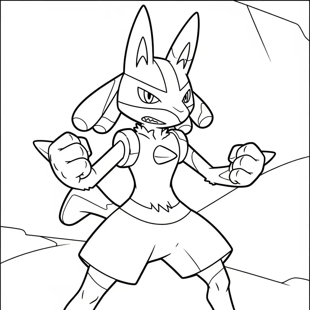 Desenho de Lucario para colorir