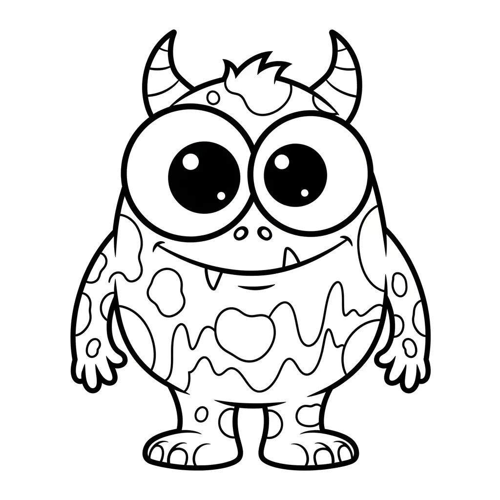 Desenho de Monstro engraçado para colorir