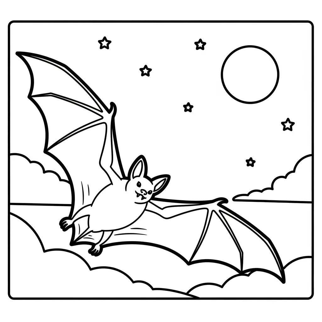 Desenho de Morcego para colorir