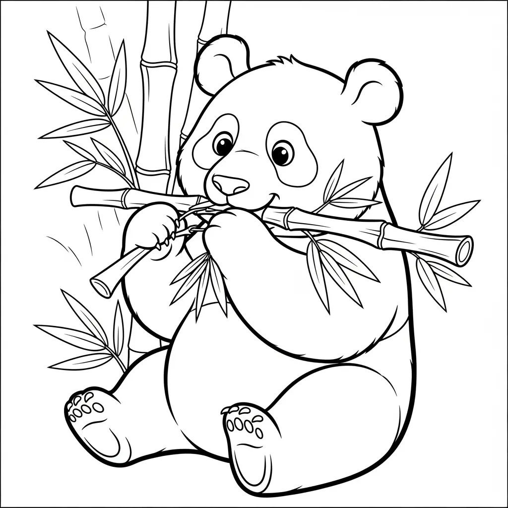 Desenho de Panda fofo para colorir