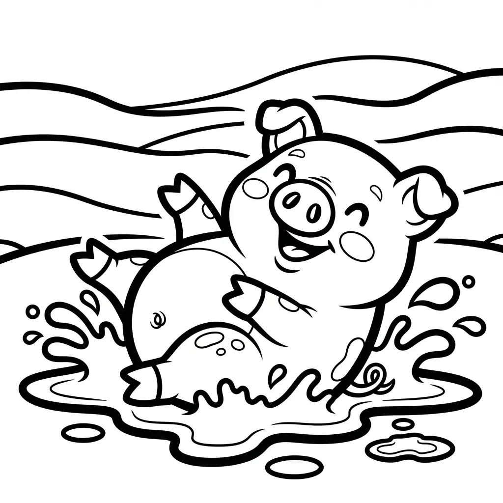 Desenho de Porquinho para colorir