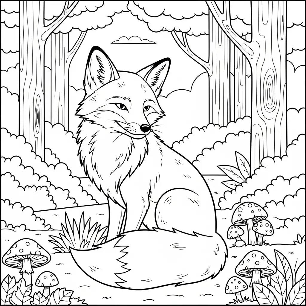 Desenho de Raposa Astuta para colorir