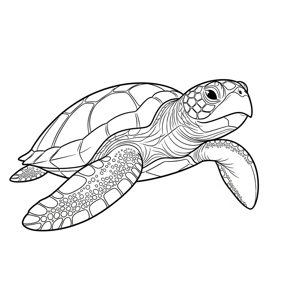 Desenho de Tartaruga marinha para colorir