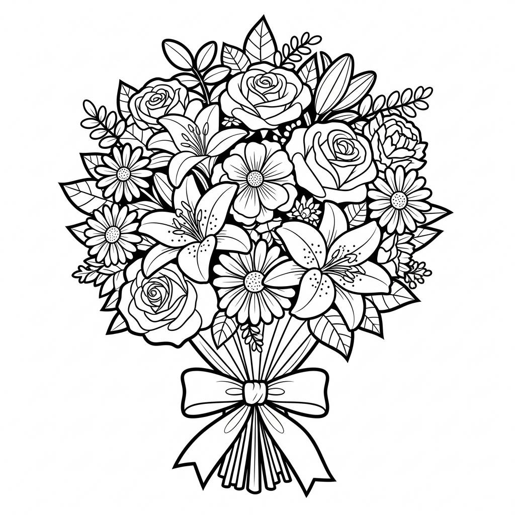 Flores para colorir